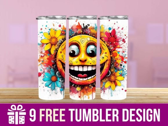 3D Dangerous Smile Tumbler Wrap Designs: Graphics & Crafts