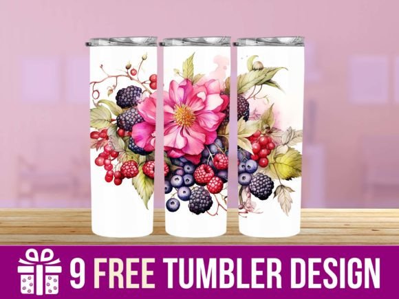 3D Floral Fruits Tumbler Wraps: A Graphics & Crafts Review