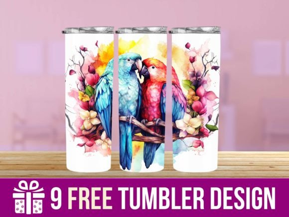 3D Parrot Watercolor Tumbler: A Designer’s Craft Graphics Review