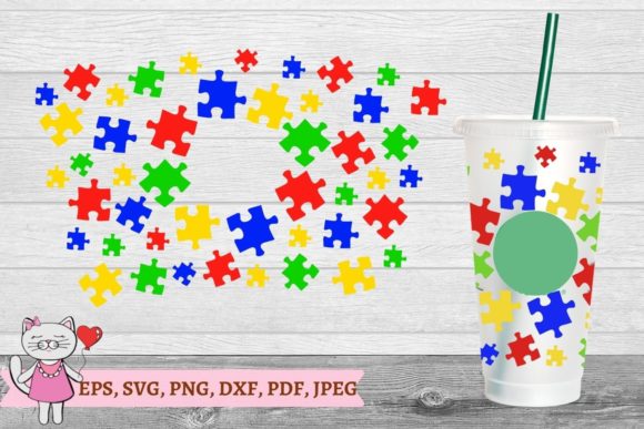 Autism Starbucks Cold Cup 24: Graphics & Tumbler Wraps