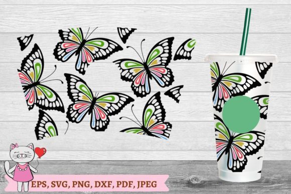 Butterflies Tumbler Design Review for Embroidery Projects
