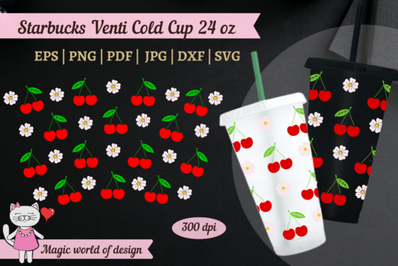 Cherry Cold Cup 24 Oz Graphics & Tumbler Wraps Review