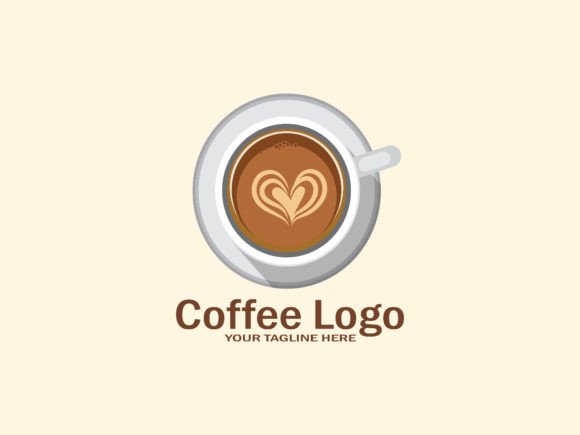 Cup of Love Coffee Store Logo Graphics