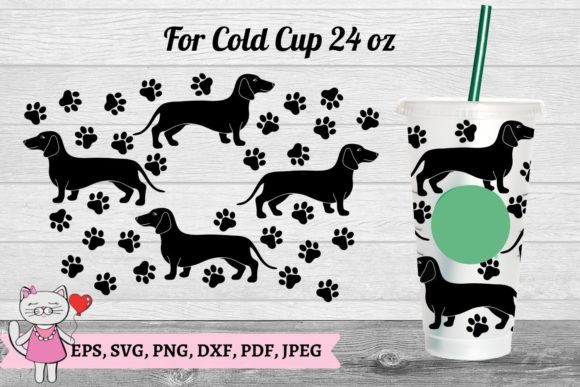 Dachshund Dog Tumbler Svg Graphics for Tumbler Wraps