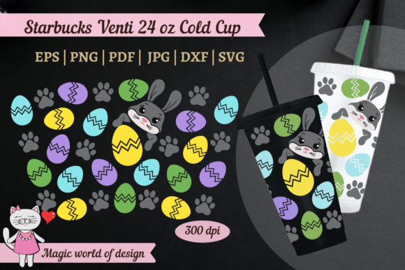 Easter Dog Starbucks 24 Oz Cold Cup Graphics & Tumbler Wrap Review