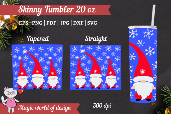 Gnome, Skinny Tumbler 20 Oz, Full Wrap: Graphics for Tumbler Wraps
