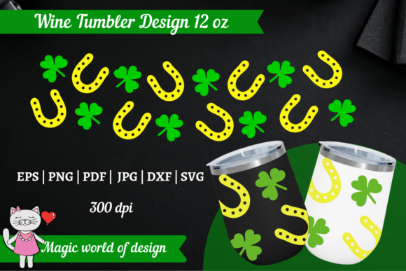 Horseshoe Shamrock for Wine Tumbler: Graphics & Crafts Review