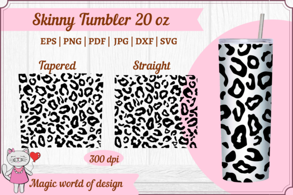 Leopard Cheetah Svg Skinny Tumbler 20 Oz Graphics & Wraps