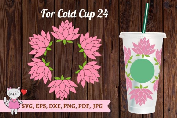 Lotus SVG Yoga Graphics for Tumbler Wraps