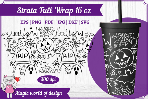 Pumpkin Halloween Tumbler Strata 16 Oz: Graphics & Tumbler Wraps