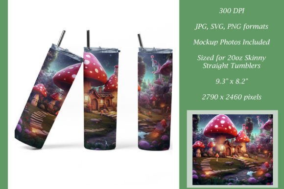 Reviewing 18 Toadstool Fairy House Tumbler Wraps
