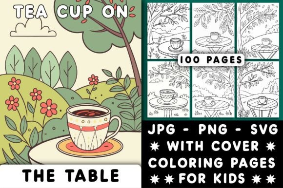 Tea Cup on the Table Coloring Pages Review